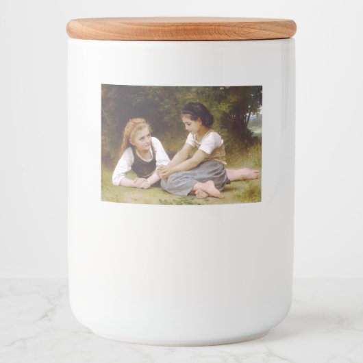 Les Noisette：ハゼルナッツを集める若い女の子 フードラベル (正面)