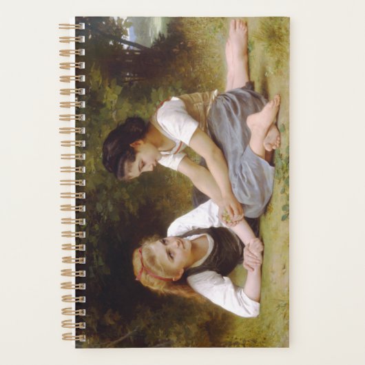 Les Noisette:ハゼルナッツを集める若い女の子 プランナー手帳 (正面)