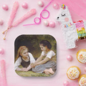 Les Noisette:ハゼルナッツを集める若い女の子 ペーパープレート (パーティー)