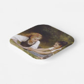 Les Noisette:ハゼルナッツを集める若い女の子 ペーパープレート (傾斜あり)