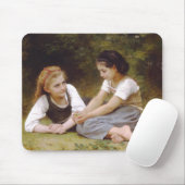 Les Noisette：ハゼルナッツを集める若い女の子 マウスパッド (マウス)