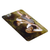 Les Noisette：ハゼルナッツを集める若い女の子 マグネット (右側)