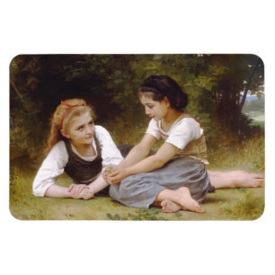 Les Noisette:ハゼルナッツを集める若い女の子 マグネット