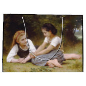 Les Noisette:ハゼルナッツを集める若い女の子 ラージペーパーバッグ (裏面)