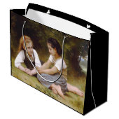 Les Noisette:ハゼルナッツを集める若い女の子 ラージペーパーバッグ (裏面アングル)