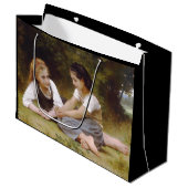 Les Noisette:ハゼルナッツを集める若い女の子 ラージペーパーバッグ (正面アングル)