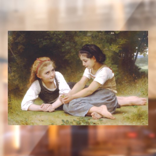 Les Noisettes: 子供の女の子の友達が木の実を集める ウィンドウサイン (シート2)
