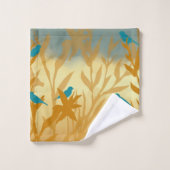 Les oiseaux bleus バスタオルセット (ウォッシュタオル)