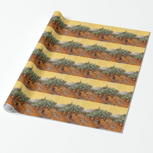 Les oliviers de Vincent Van Gogh (Olives trees) ラッピングペーパー (アンロールド)