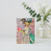 Les PetitsのGateauxのMarieアントワネットのカップケーキ及び鳥 名刺 (スタンド正面)