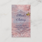 Les PetitsのGateauxのMarieアントワネットのカップケーキ及び鳥 名刺 (裏面)