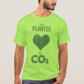 LES PLANTES AIMENT LE CO2 Tシャツ (正面)