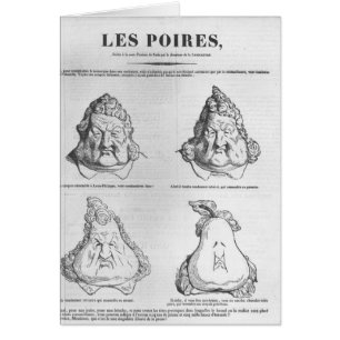 Les Poiresの王のルイPhilippe風刺漫画