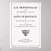 Les Provinciales' by Blaies Pascal ポスター (正面)