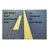 "Les Rêves" Affiche Murale Citation Positive ポスター (正面)