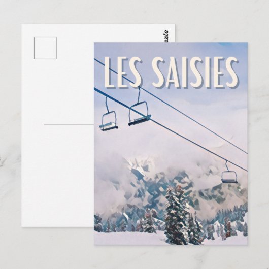 Les Saisies Station de ski ポストカード (正面/裏面)