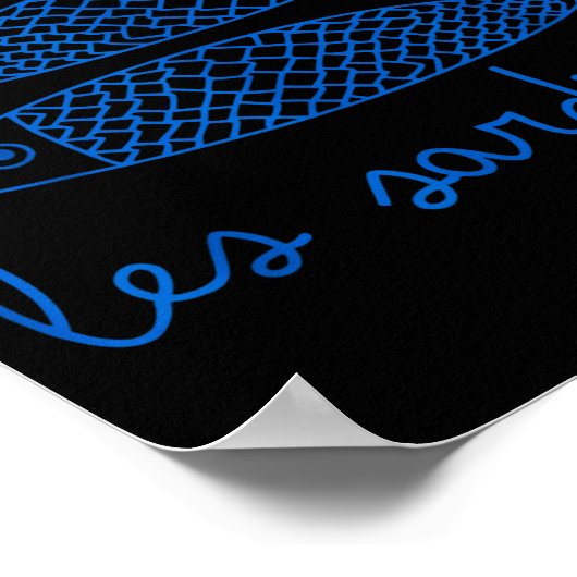 Les Sardines Tinned Fish Retro Graphic For Men Wom ポスター (角)