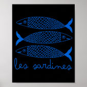 Les Sardines Tinned Fish Retro Graphic For Men Wom ポスター (正面)