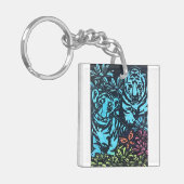 les tigre en couleur キーホルダー (正面左)