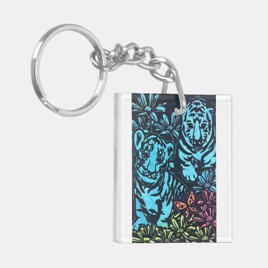 les tigre en couleur キーホルダー (正面左)