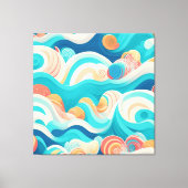 les vagues de l'océan キャンバスプリント (正面)