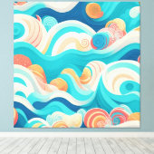 les vagues de l'océan キャンバスプリント (インサイチュ (ウッドフロア))