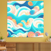les vagues de l'océan キャンバスプリント (インサイチュ (リビング))