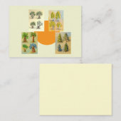 Les variétés d'arbres connus sur carte de voeux. ノートカード (正面/裏面)
