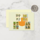 Les variétés d'arbres connus sur carte de voeux. ノートカード (正面/裏面インサイチュ)