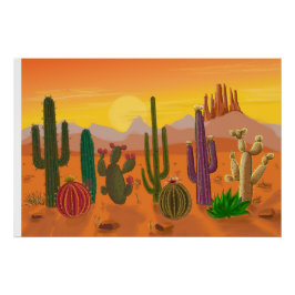 Les variétés de cactus complète, plantes piquantes ポスター