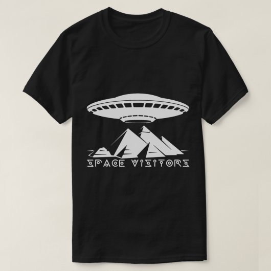 Les visiteurs et les pyramides blanches tシャツ (デザイン正面)