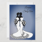 Lesbianエレガントの5.5結婚インチx 7.5インチ招待状 招待状 (裏面)