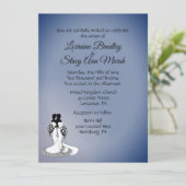 Lesbianエレガントの5.5結婚インチx 7.5インチ招待状 招待状 (スタンド正面)