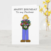 Lesbianパートナーへのハッピーバースデー カード (黄色い花)