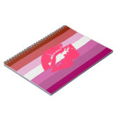 LESBIANフラグストライプシンボル付き – .png ノートブック (左側)