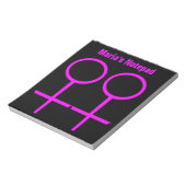 Lesbian愛好家のカスタマイズ可能なメモ帳 ノートパッド (回転)