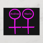 Lesbian愛好家のカスタマイズ可能はがき ポストカード (正面)