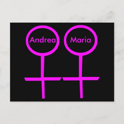 Lesbian愛好家のカスタマイズ可能はがき ポストカード (正面)