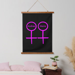 Lesbian愛好家のカスタマイズ 吊り下げ型タペストリー