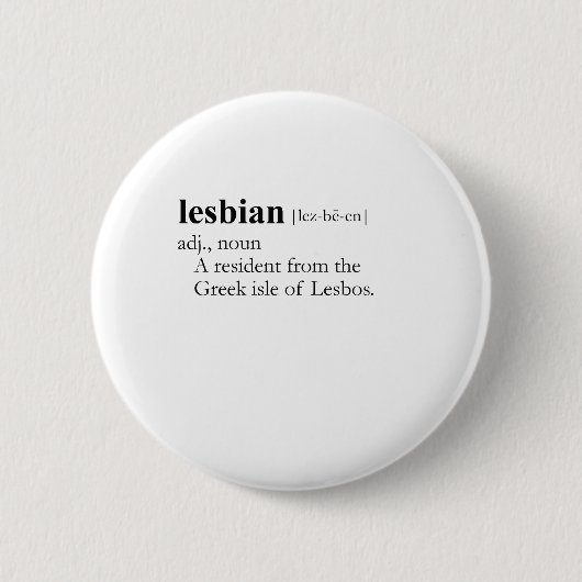 LESBIAN （定義） 缶バッジ (正面)