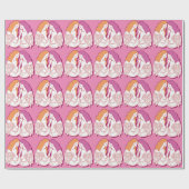 LESBIAN ANGELS CARTOON (Lesbian flag colors) ラッピングペーパー (フラット)