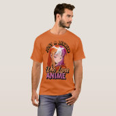 Lesbian Anime Girl Just A Lesbian Who Loves Anime  Tシャツ (正面フル)