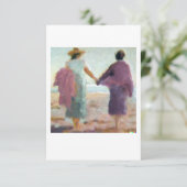 Lesbian Anniversary Card Two Women On The Beach サンキューカード (スタンド正面)