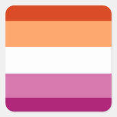 Lesbian Flag スクエアシール (正面)