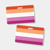 Lesbian Flag バッジ (表裏)