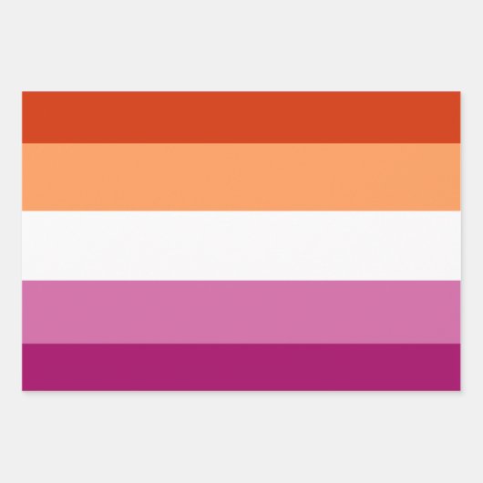 Lesbian Flag ラッピングペーパーシート (正面)