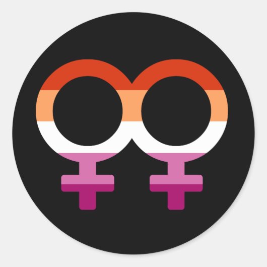 Lesbian Glyphen  | Lesbian Pride  ラウンドシール (正面)