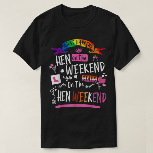 Lesbian Hen Do Outfits For Women & Group Hen Night Tシャツ (デザイン正面)