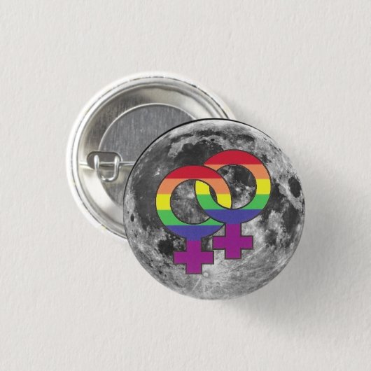 Lesbian Moon Pin 缶バッジ (正面&裏面)