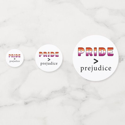 Lesbian Pride and Prejudice confetti コンフェッティ (正面)